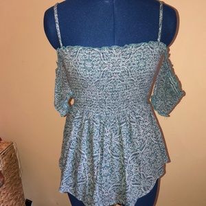 Top with spaghetti stripes and off the shoulders